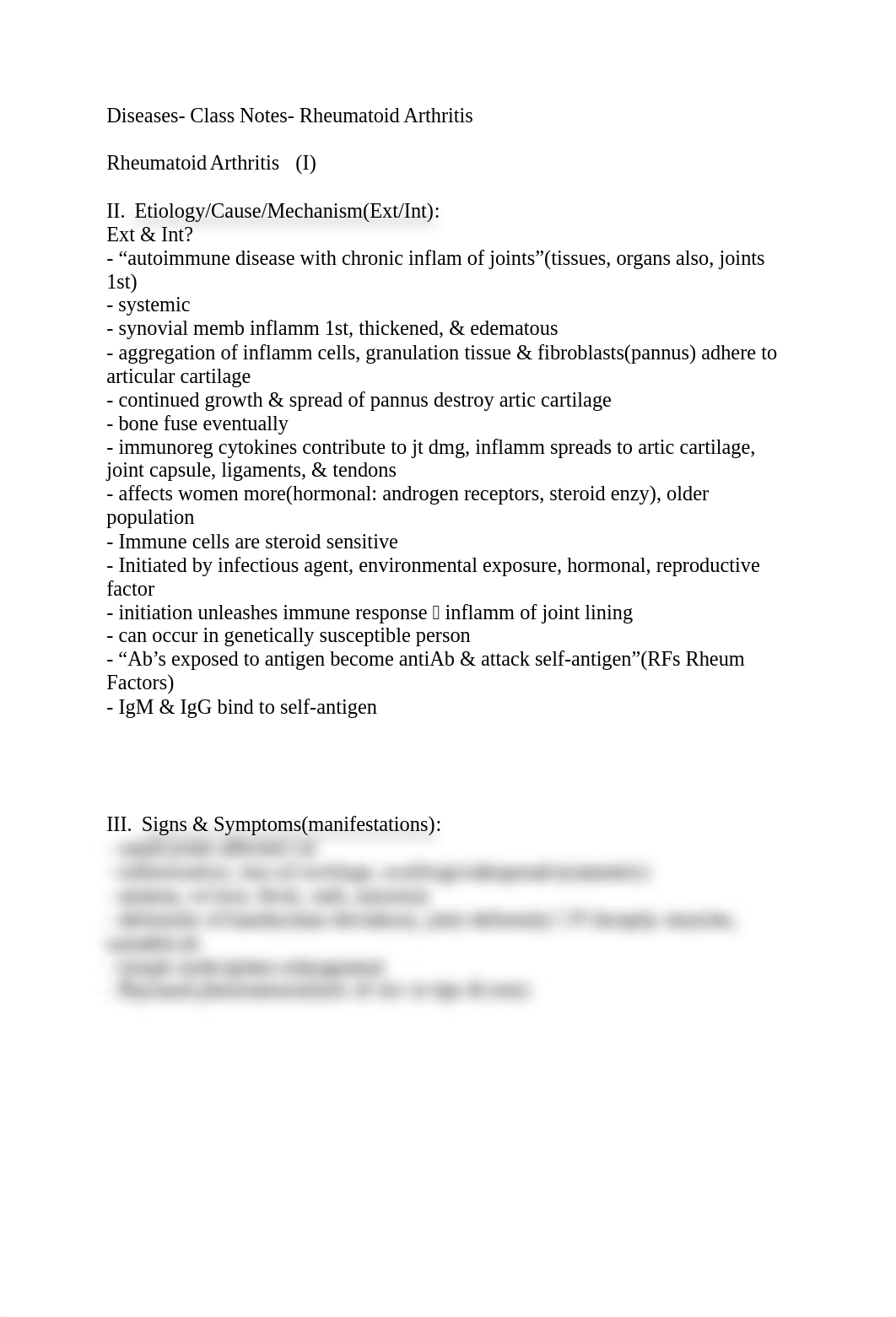 Diseases- Class Notes- Rheumatoid Arthritis_d41zhwzu66l_page1