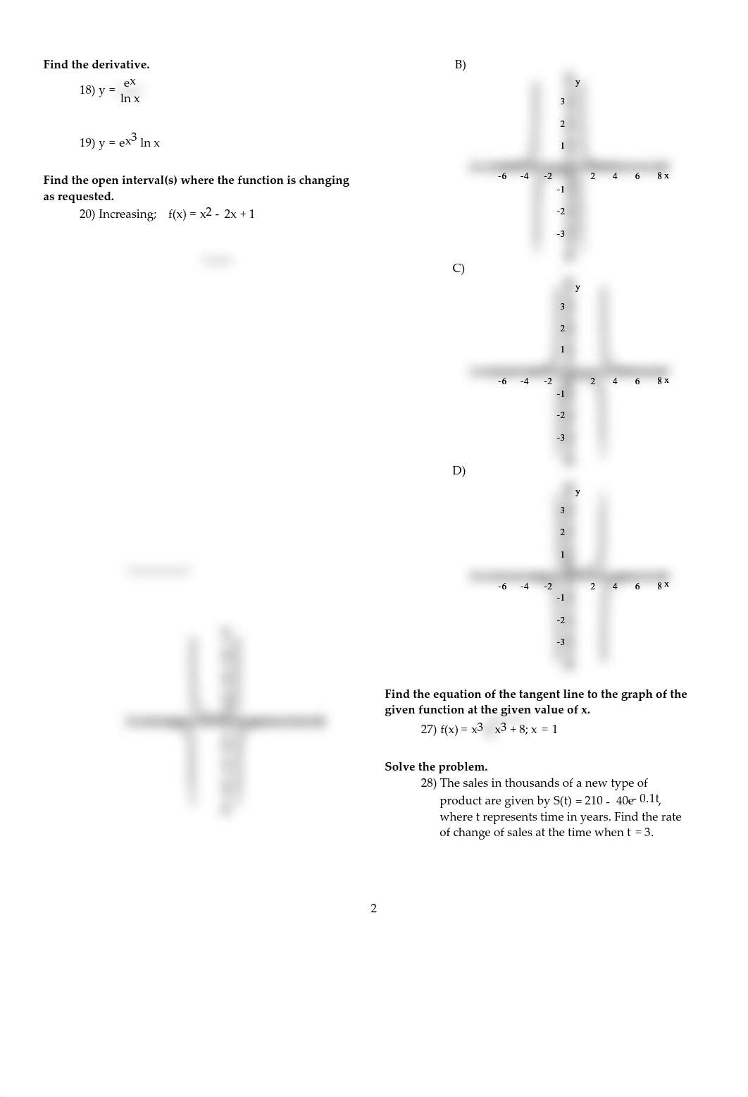 Practice Test 2  on Calculus_d42fjlaq8v1_page2