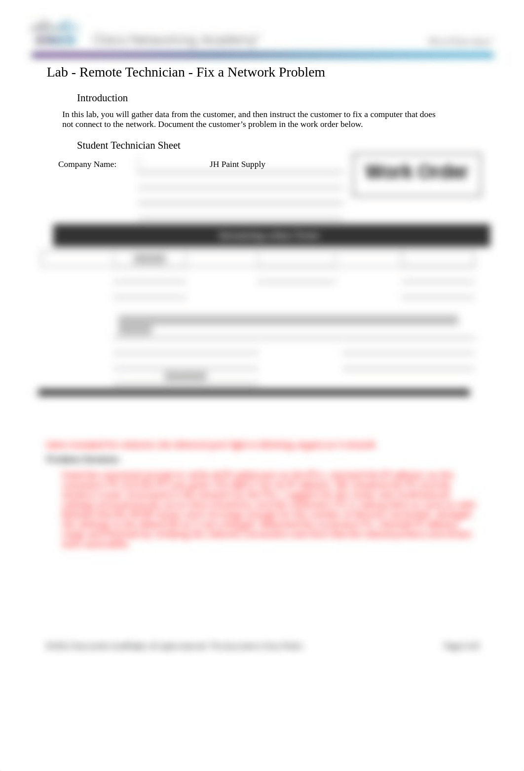 14.3.1.3 - Lab - Remote Technician - Fix a Network Problem completed .docx_d42k6md036s_page1