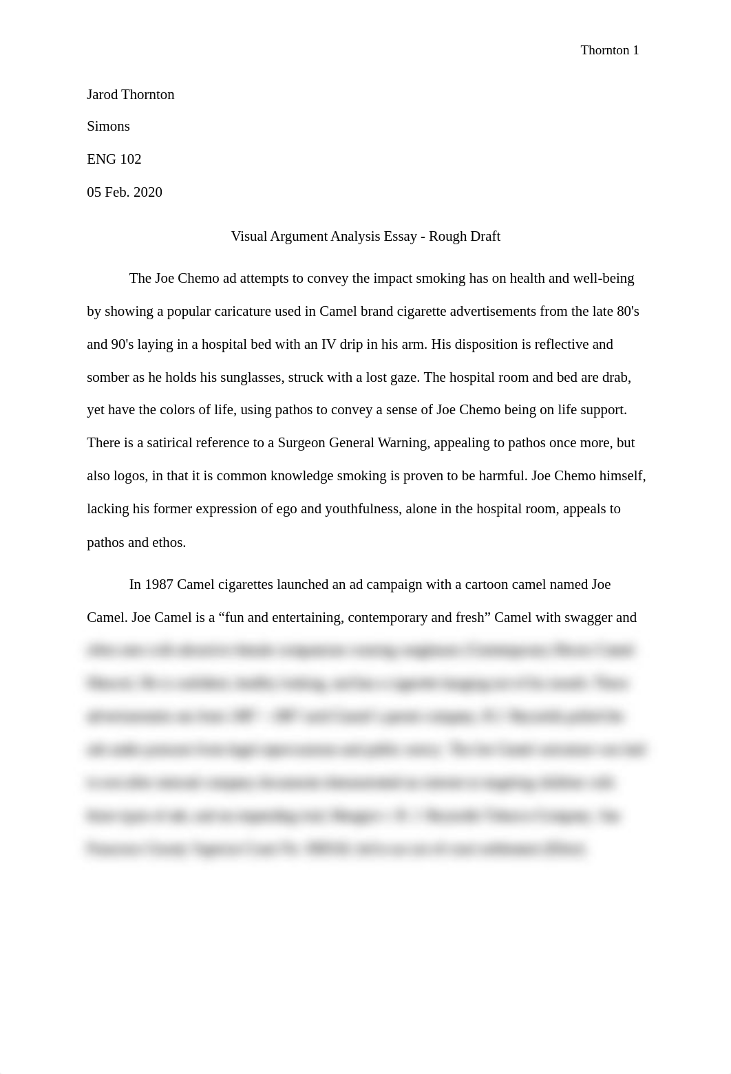 Visual Argument Analysis Essay - Rough Draft.docx_d42nc4z94hu_page1