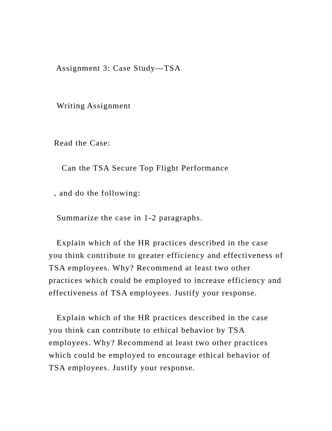 Assignment 3 Case Study—TSA     Writing Assignment    R.docx_d43607bgl1v_page2