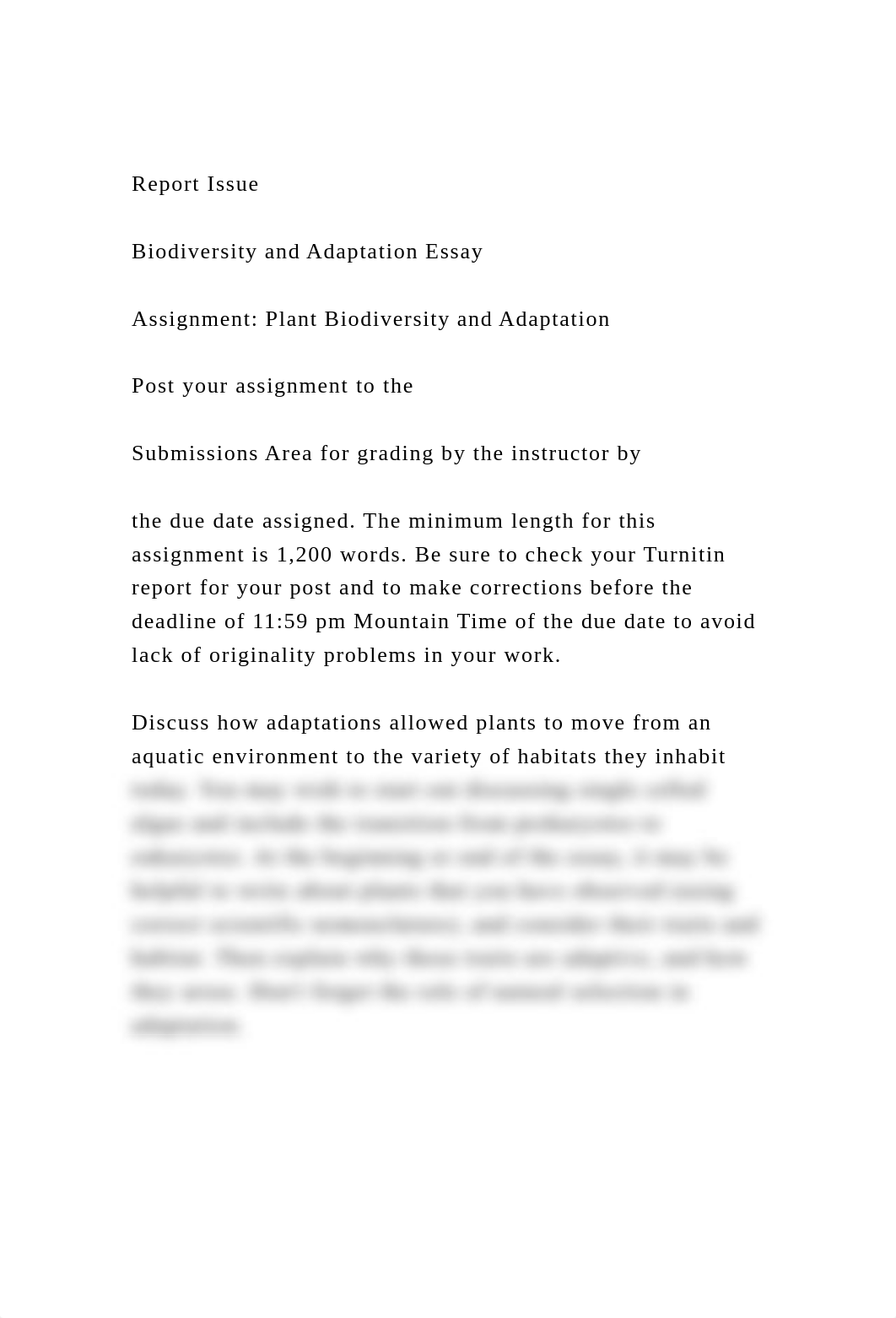 Report IssueBiodiversity and Adaptation EssayAssignment P.docx_d439hui7cvf_page2