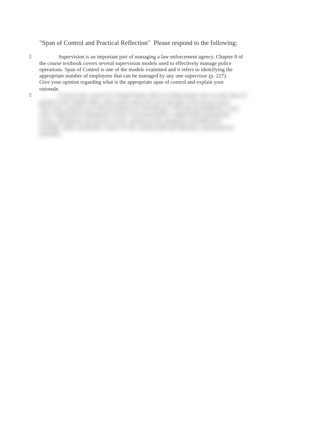 CRJ 499 WEEK 4 DISCUSS - Span of Control and Practical Reflection.docx_d43bb3m7v0c_page1