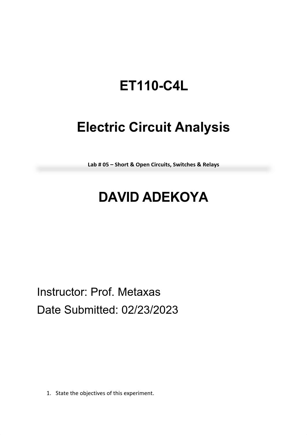 Lab # 05 - Short & Open Circuits, Switches & Relays.pdf_d43j6ghg3oh_page1