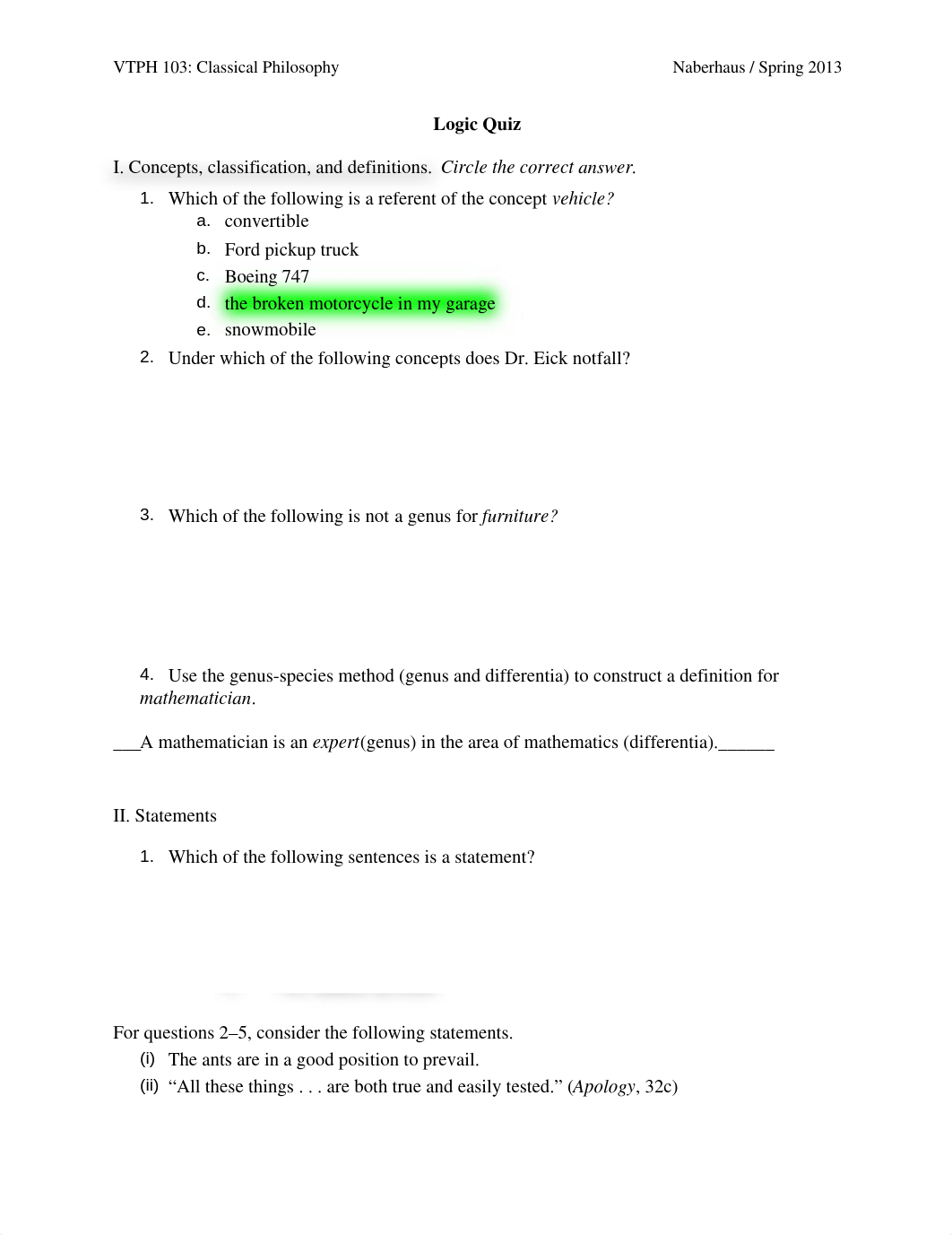 Logic Quiz from spring 2013 -- ANSWERS_d43joahitvo_page1