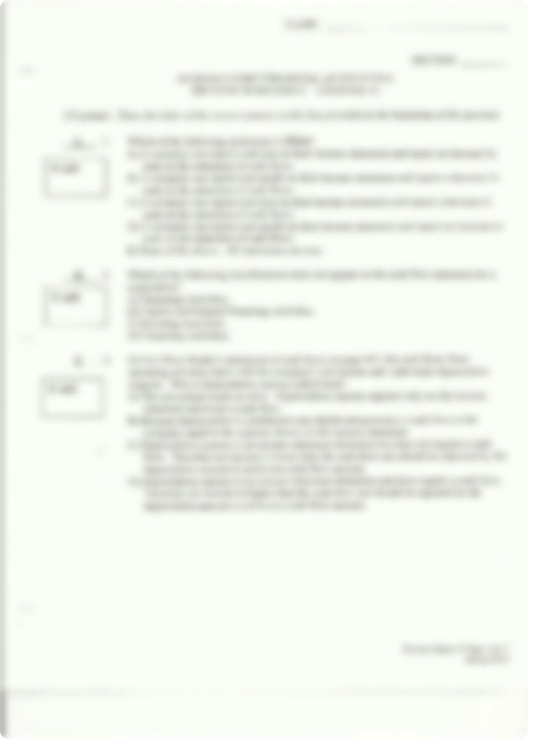 ACCTG 300 Chapter 12 Review Homework on The Statement of Cash Flows_d43l8lq60kj_page1