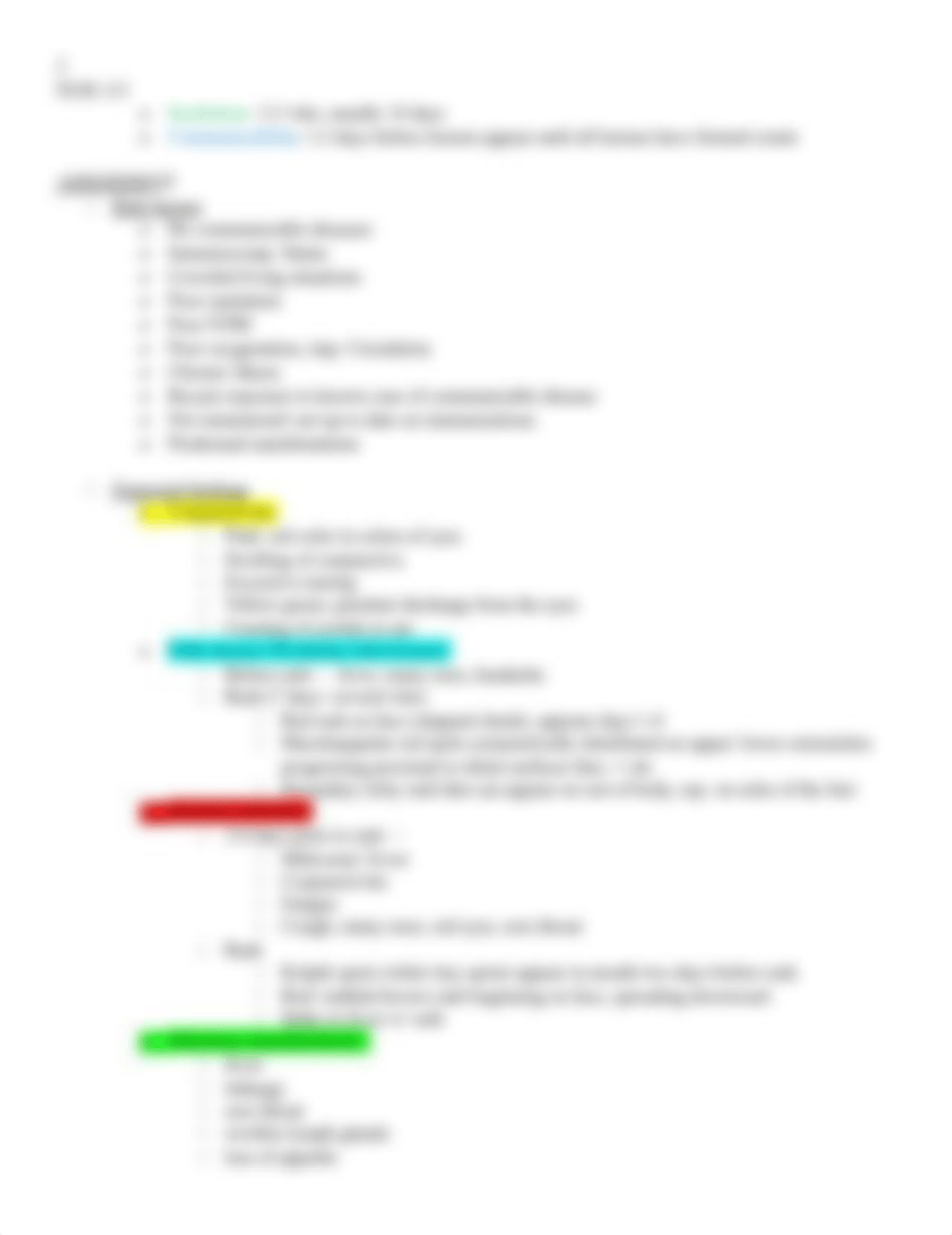 RCC NUR 113- ATI Peds Ch. 36- Communicable Diseases.docx_d43pmi4zsxe_page2