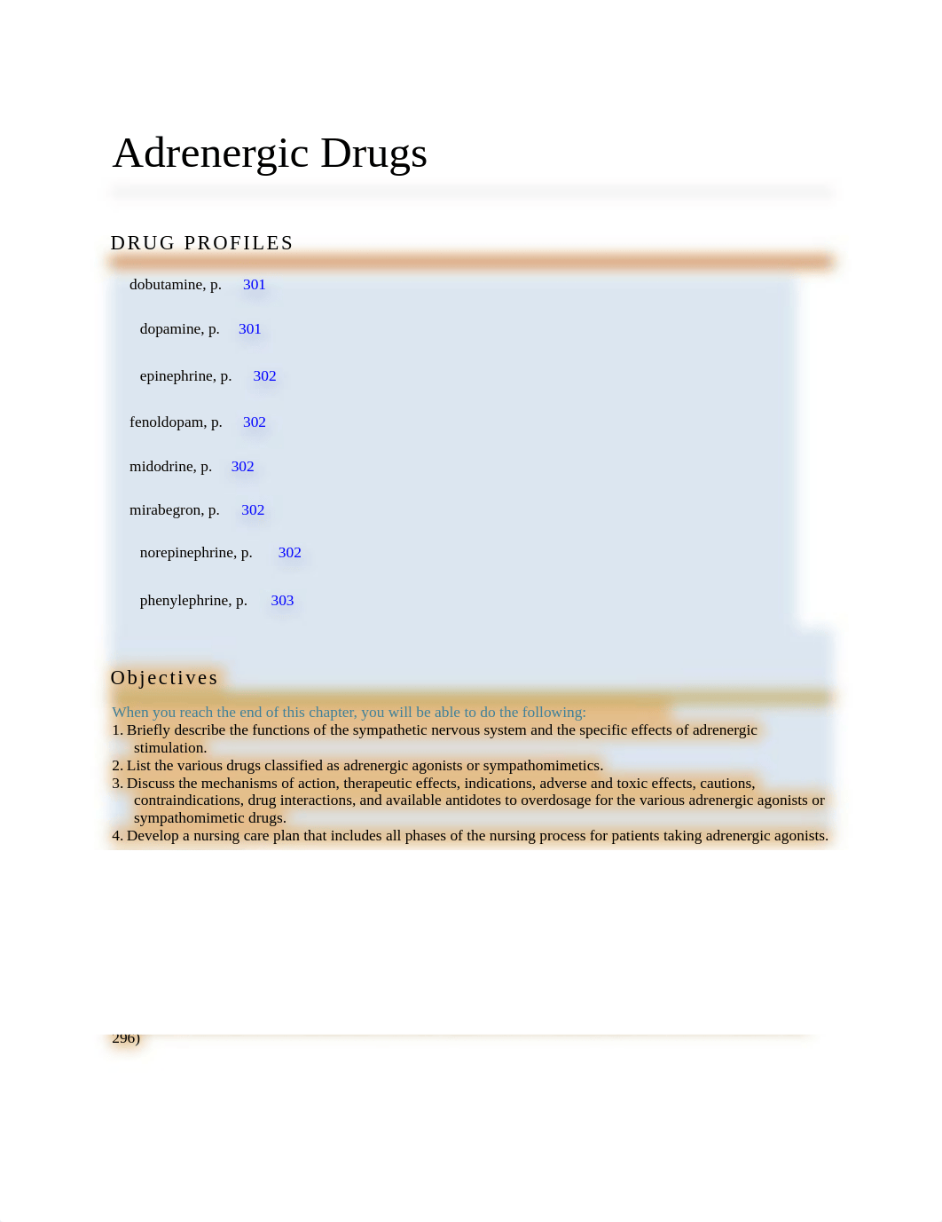 Adrenergic Drugs with highlights brown and yellow to help target key concepts.docx_d43s5llenxn_page1