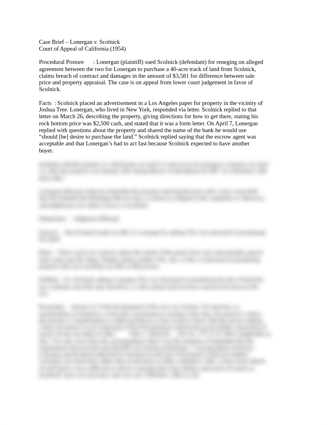 Case Brief for 8:31 - Lonergan v. Scolnick (1954).docx_d443559bp85_page1