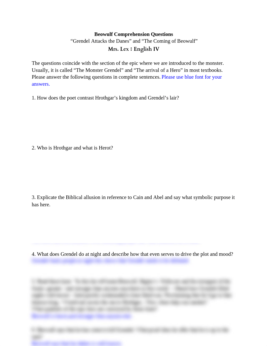 Chaz White-Crocker - 10 Beowulf Comprehension Questions #1_d448i6u8y8u_page1