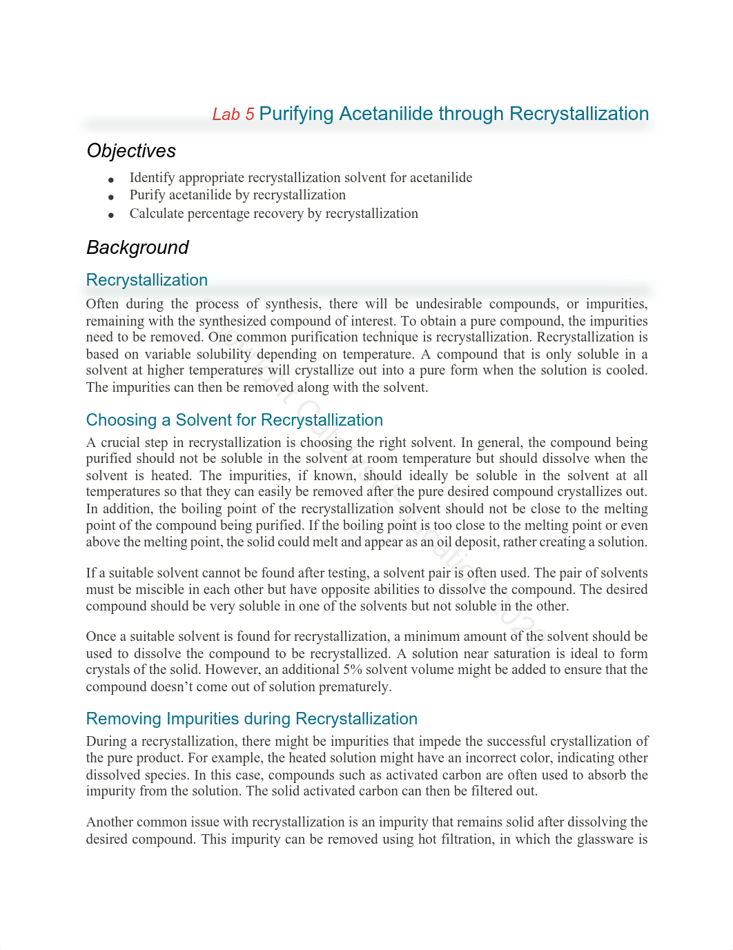 PDF - Recrystallization of Acetanilide lab 6.pdf_d44iv451uzx_page1