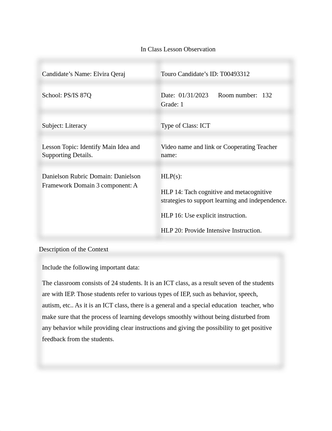 In-Class  Lesson Analysis Template; SEDN - 695!!.pdf_d44kys4q5ll_page1