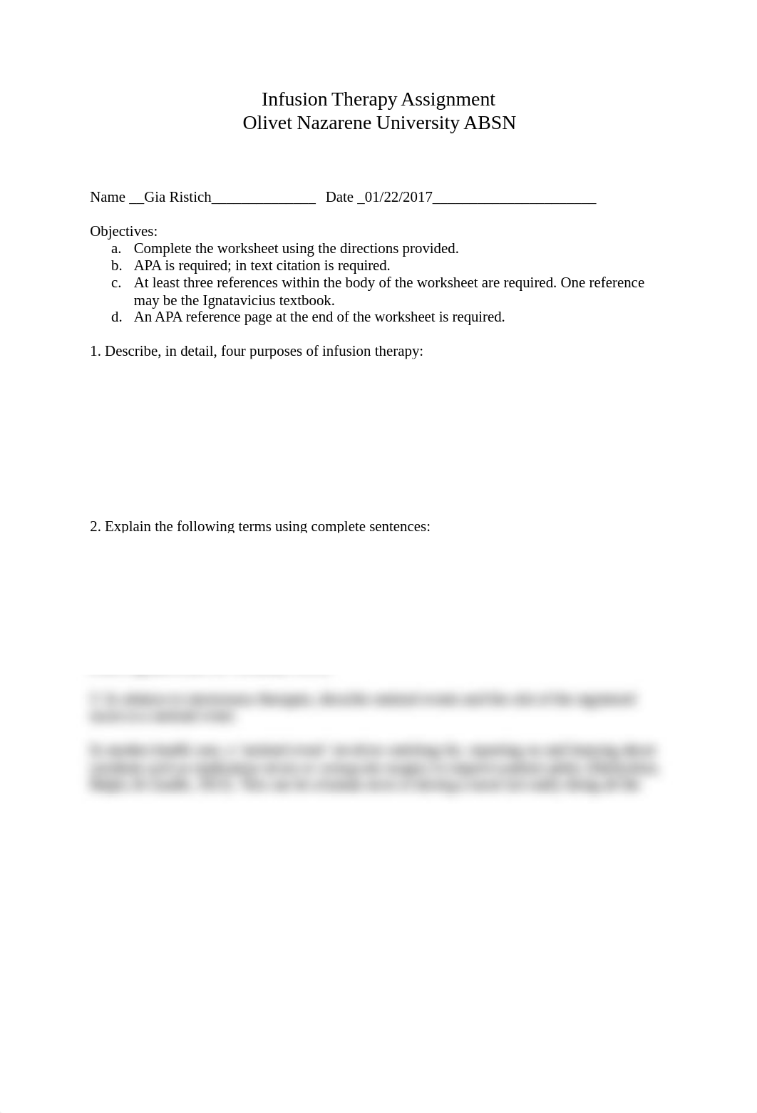 Gia Ristich-Infusion Therapy Worksheet .docx_d44vcraz15f_page1