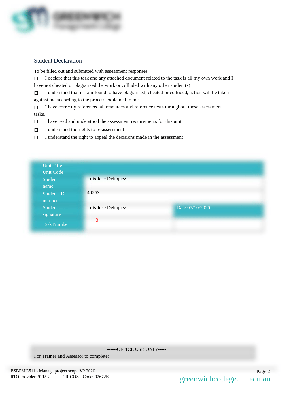 BSBPMG511 - Manage project scope -  Assessment Task 1. Luis Deluquez.docx_d4540d29t3z_page2