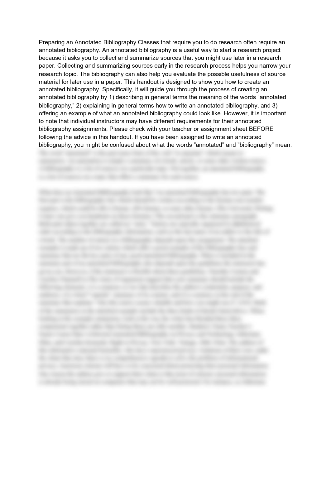 Preparing an Annotated Bibliography Classes that require you to do research often require an annotat_d45x2brztcn_page1