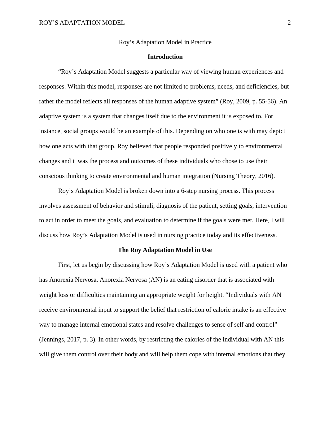 Roy's Adaptation Model FINAL PAPER.docx_d461rl41ize_page2