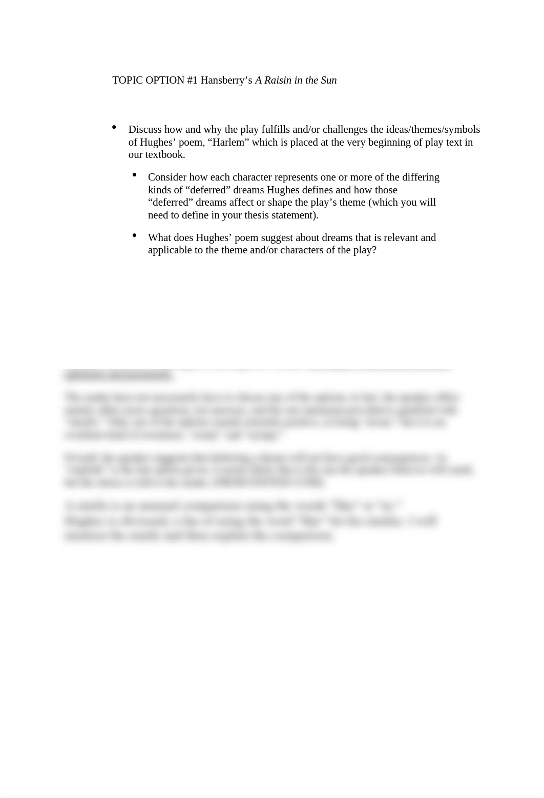 TOPIC OPTION #1 Hansberry's A Raisin in the Sun .docx_d462ie24mga_page1