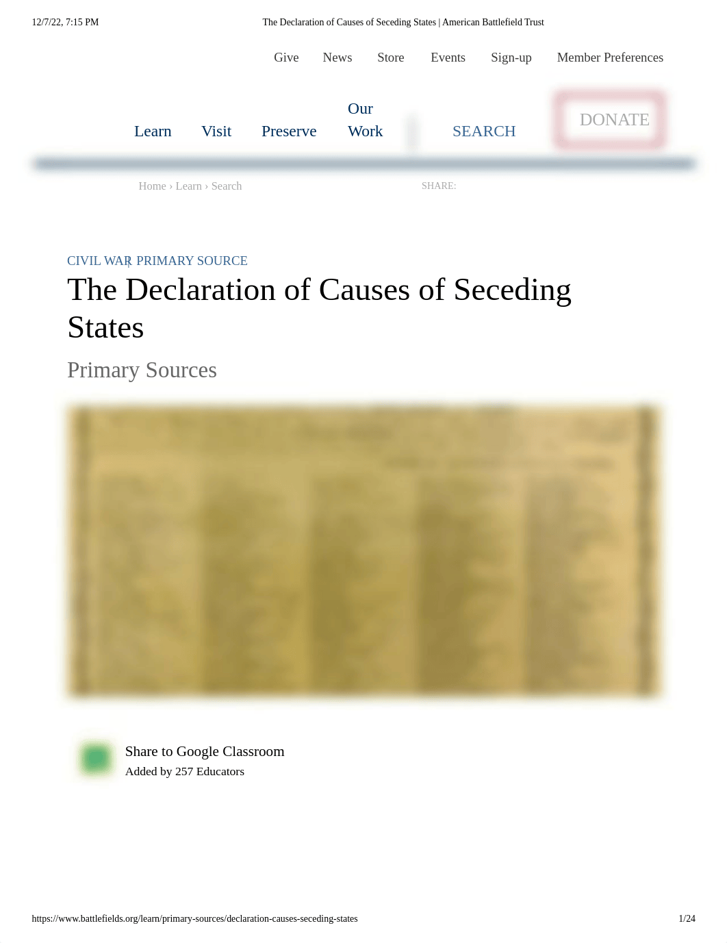 The Declaration of Causes of Seceding States _ American Battlefield Trust.pdf_d465metdnvz_page1