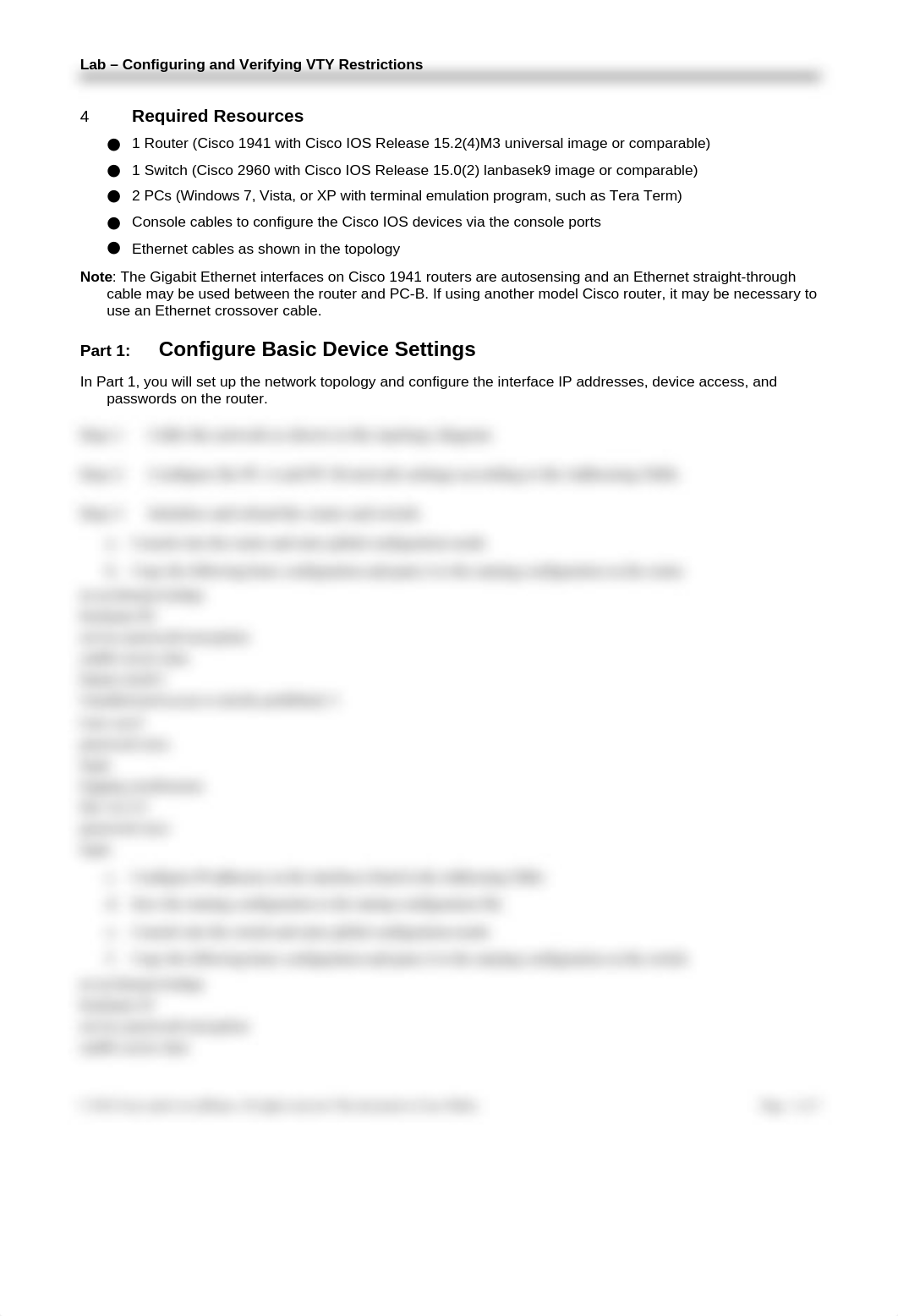 7.2.3.4 Lab - Configuring and Verifying VTY Restrictions hunter.docx_d46s25i6bdy_page2