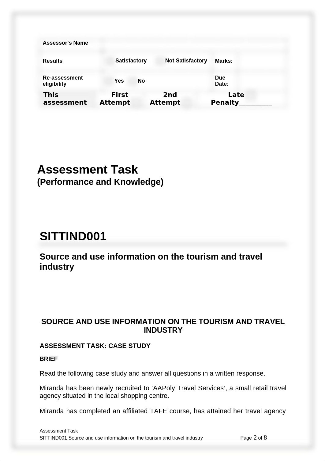 SITTIND001 Source and use information on the tourism and travel industry case study.docx_d46sanuqpkj_page2