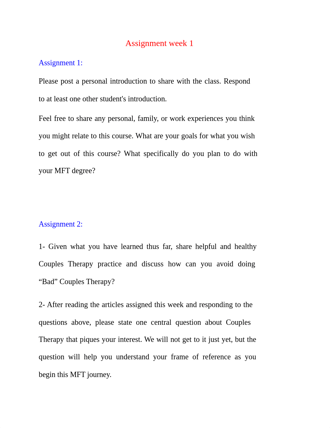 MFT 612 weekly assignments.pdf_d46xjy9j171_page1