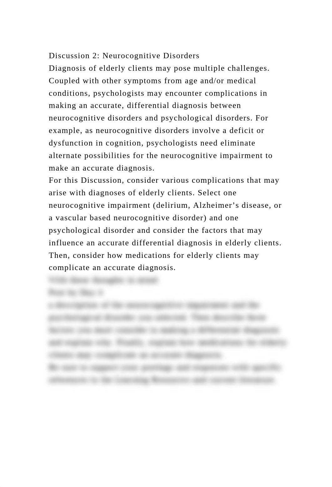 Discussion 2 Neurocognitive DisordersDiagnosis of elderly clients.docx_d476r1ce3d5_page2