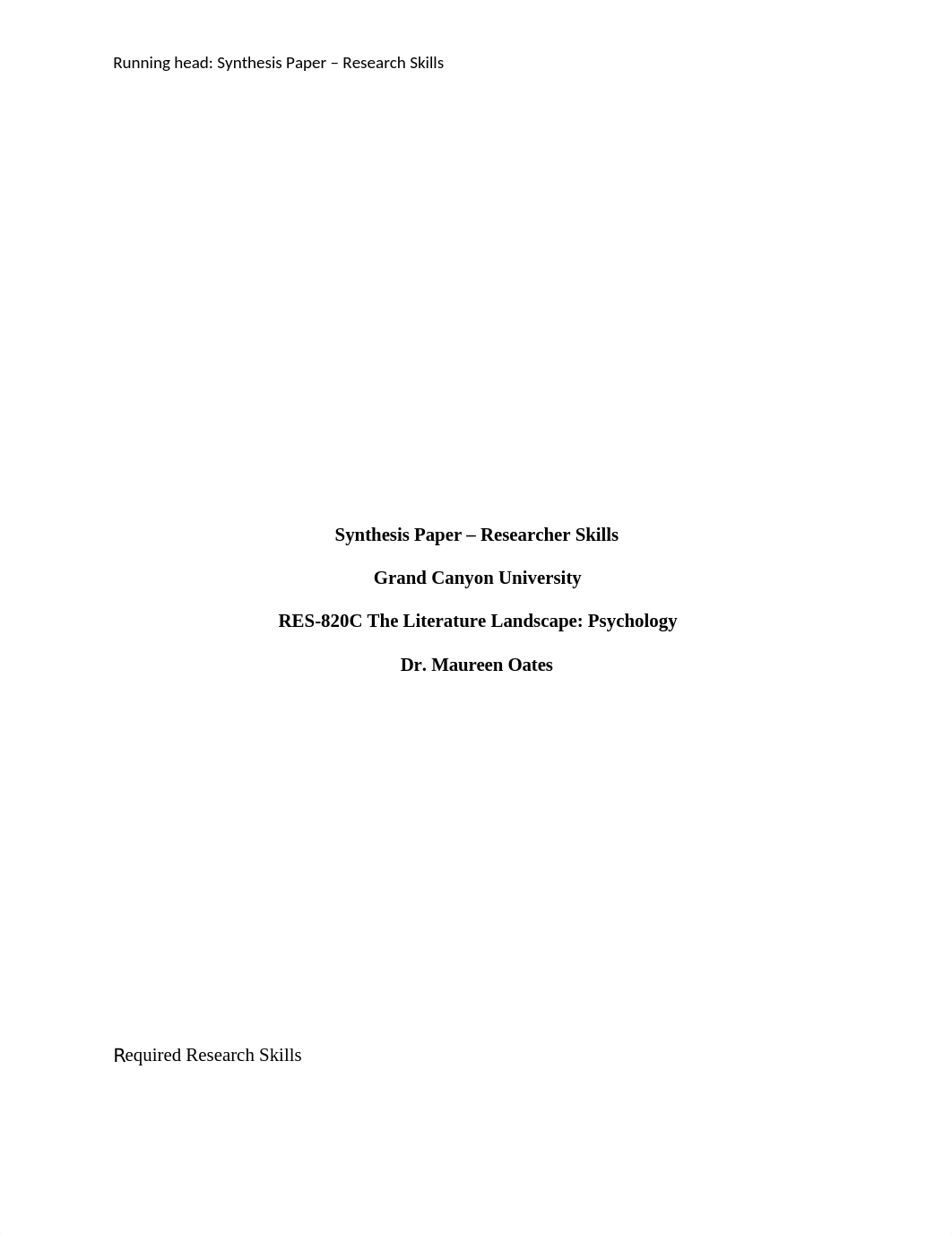 RES 820C_Synthesis Paper.Research Skills.docx_d47yj65ljv4_page1