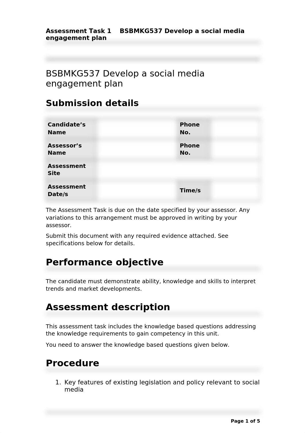 Assessment Task 1 - BSBMKG537 Develop a social media engagement plan.docx_d4840rs0ygx_page1