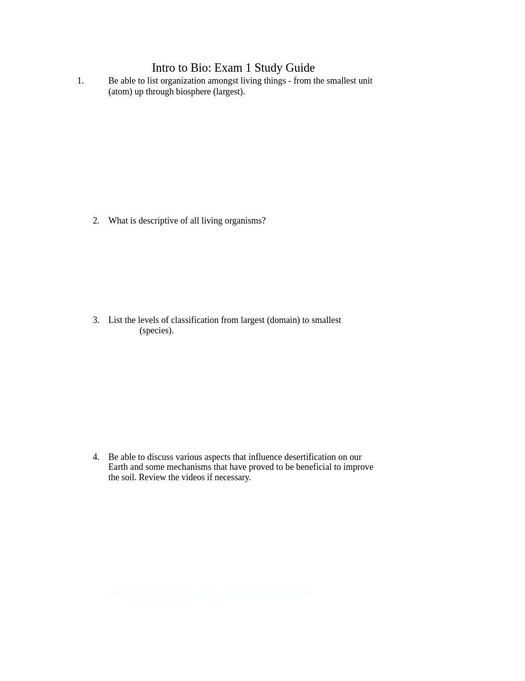 Intro to Biology - Exam #1 Study Guide.docx_d484we5atn1_page1