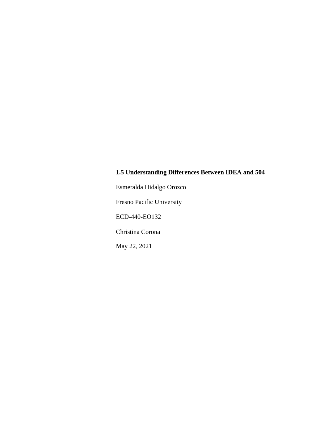 1.5 Understanding Differences Between IDEA and 504- Esmeralda Hidalgo.docx_d48ei00kbm9_page1