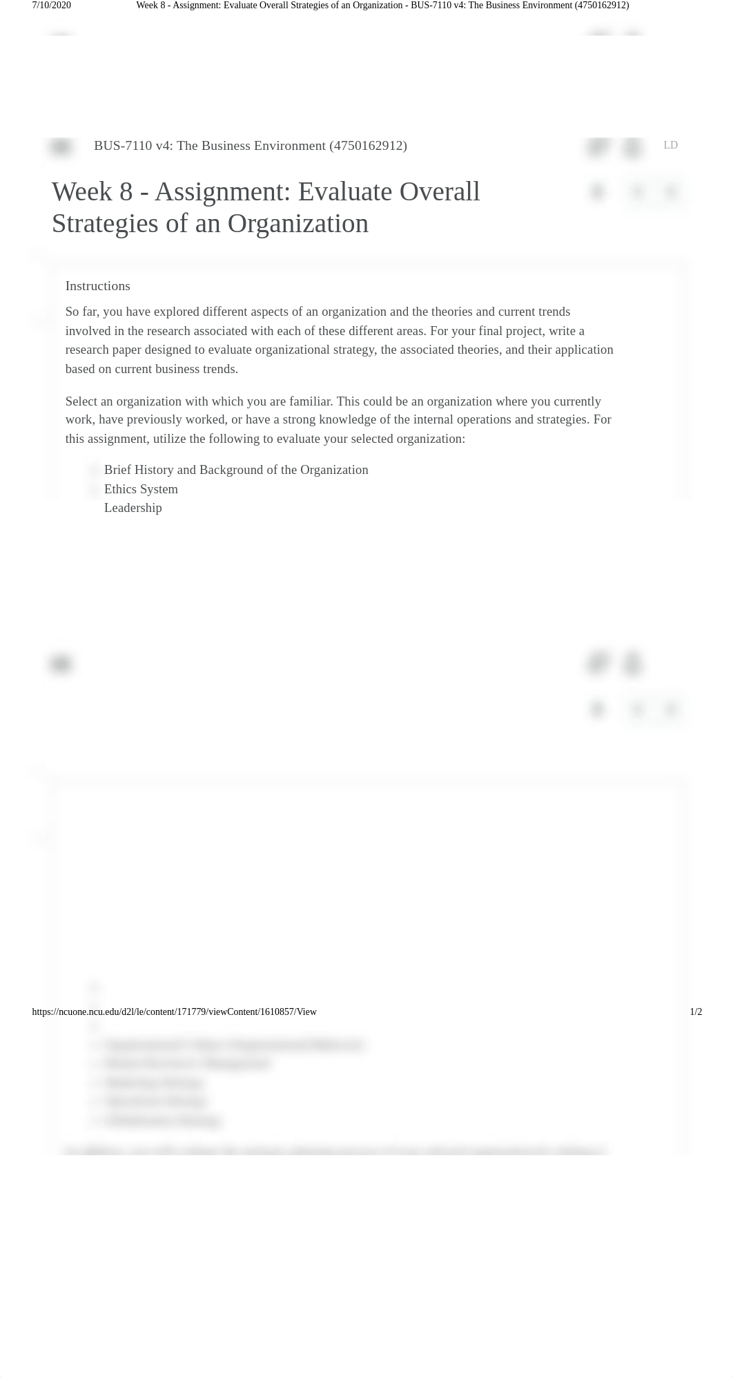 Week 8 - Assignment_ Evaluate Overall Strategies of an Organization - BUS-7110 v4_ The Business Envi_d48teikx3yo_page1