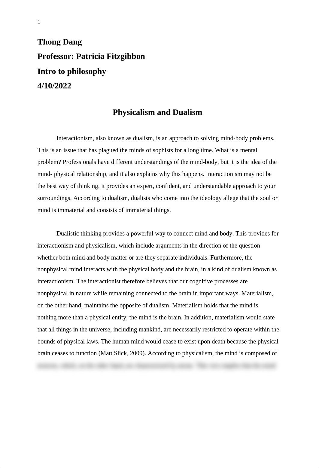 Physicalism and Dualism Essay.pdf_d494ponwl32_page1