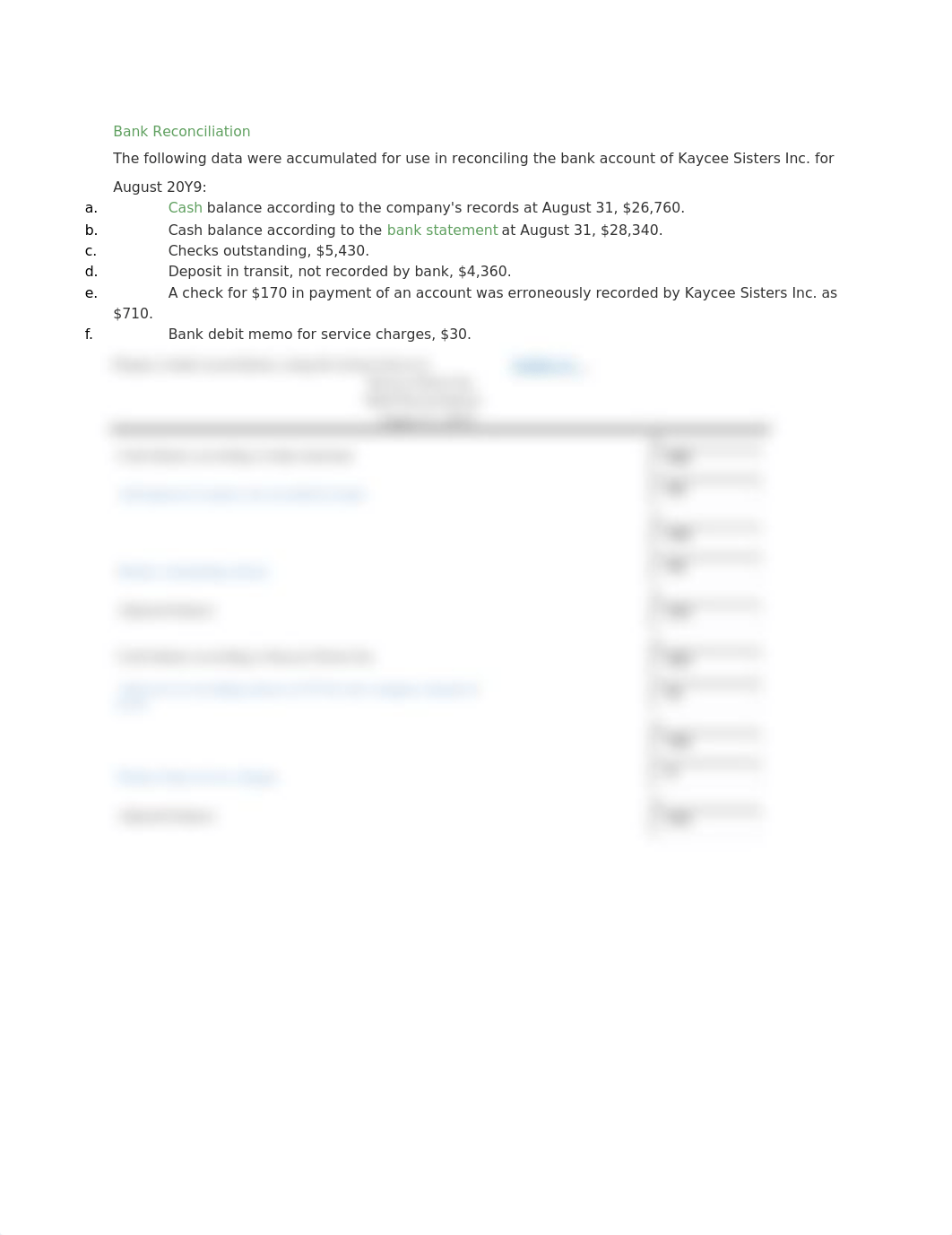 Reconciling the bank account of Kaycee Sisters Inc.docx_d49jdb8x6eb_page1