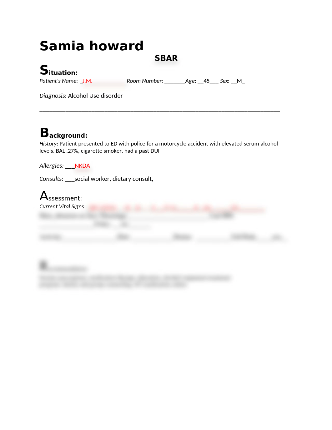 SBAR alcohol use disorder .docx_d49rhhzmjlj_page1