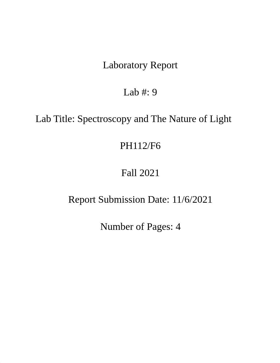 Lab #9 - Spectroscopy and The Natutre of Light.docx_d49x2vqxh8j_page1