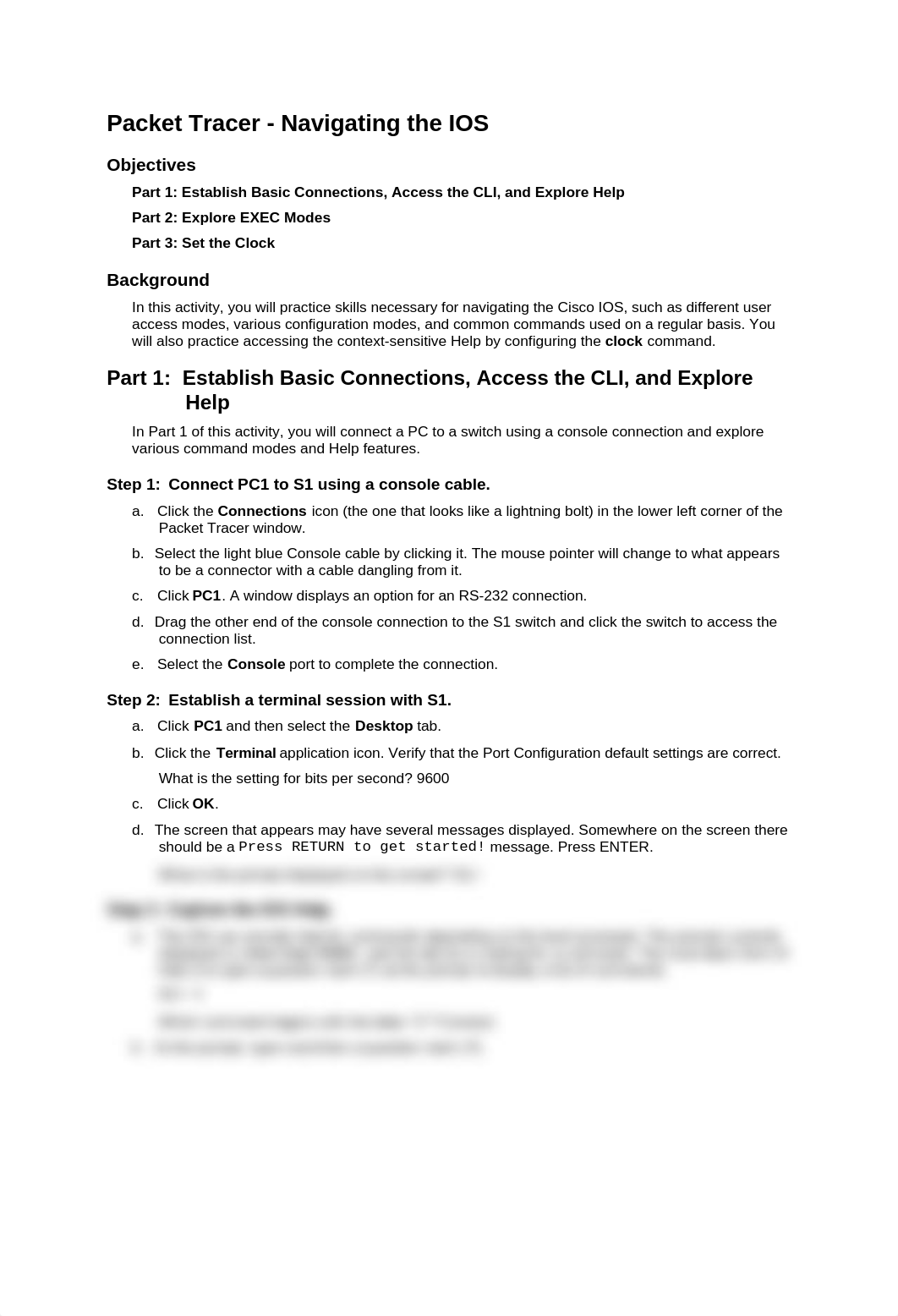 Rush, Chance-2.1.4.6 packet tracer-Navigating the IOS.docx_d4aj1cv28b1_page1