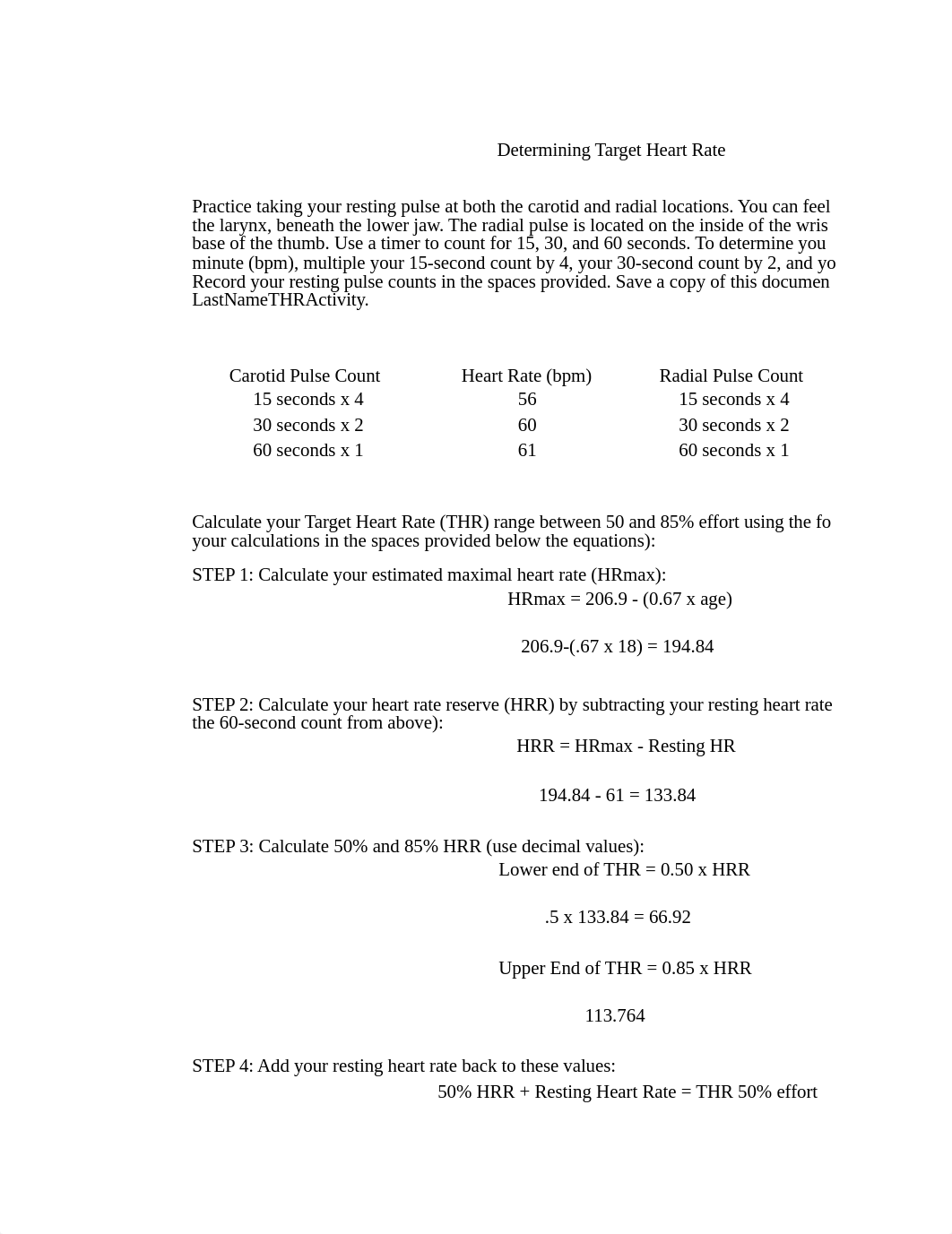 Copy of WEL 154 Module 3 Determining Target Heart Rate.xlsx_d4ajd8ei4e0_page1