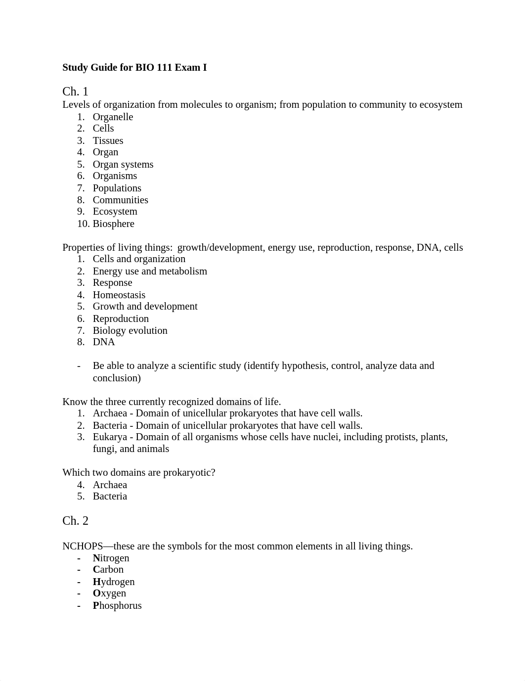 Study Guide for BIO 111 Exam I.docx_d4aq7rpoqbi_page1