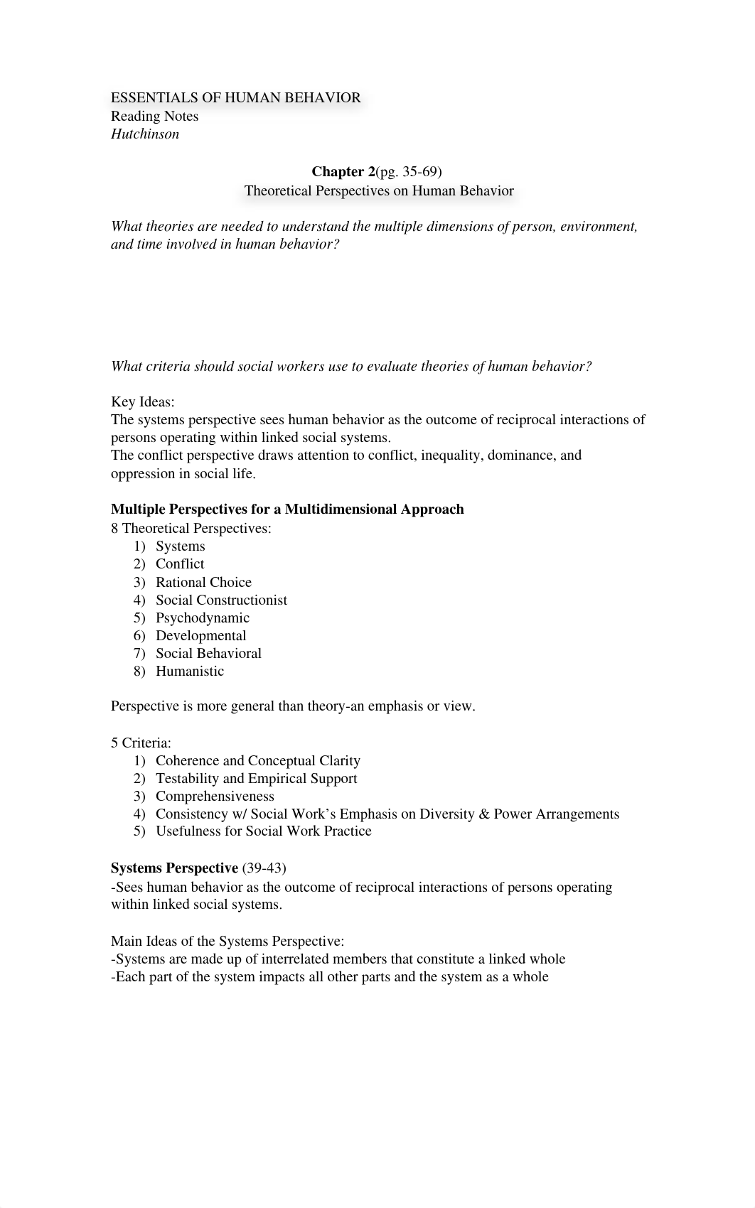 Essentials of Human Behavior (Hutchinson) Reading Notes-Chapter 2_d4av3c48ham_page1