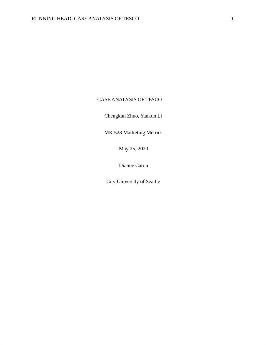 MK528 Case analysis of Tesco Report_Chengkun Zhuo.docx_d4b4gnzhs9m_page1