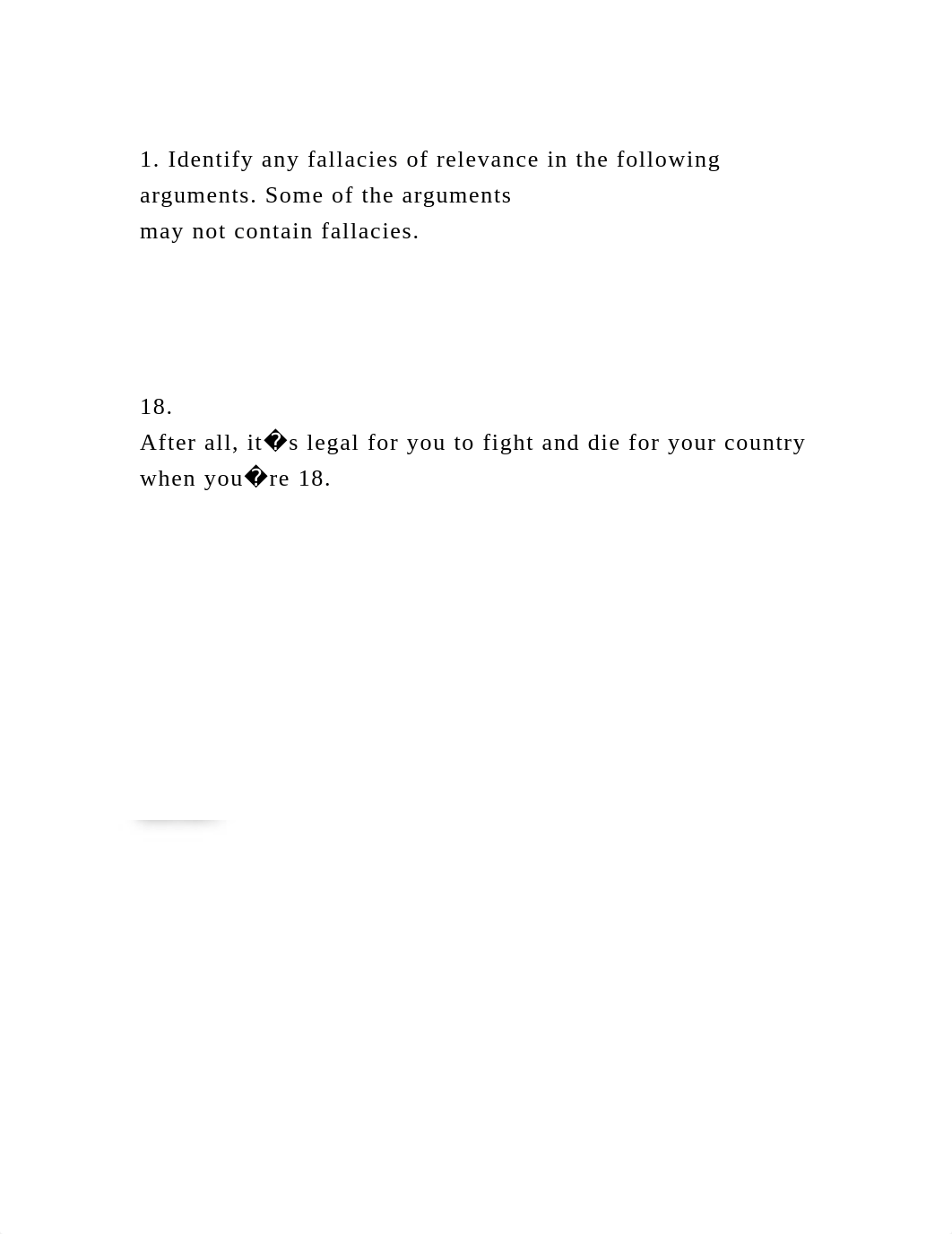 1. Identify any fallacies of relevance in the following arguments. S.docx_d4bkd8a0ev1_page2