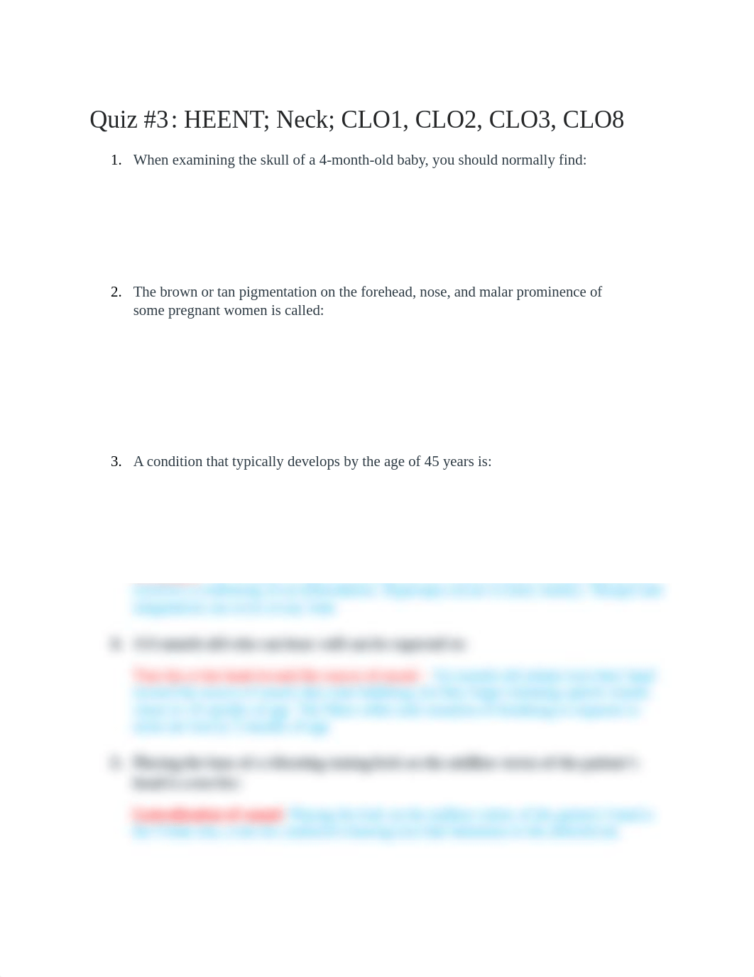 Quiz 3  HEENT Neck ,CLO1, CLO2, CLO3, CLO8.docx_d4bm6hgfsq7_page1