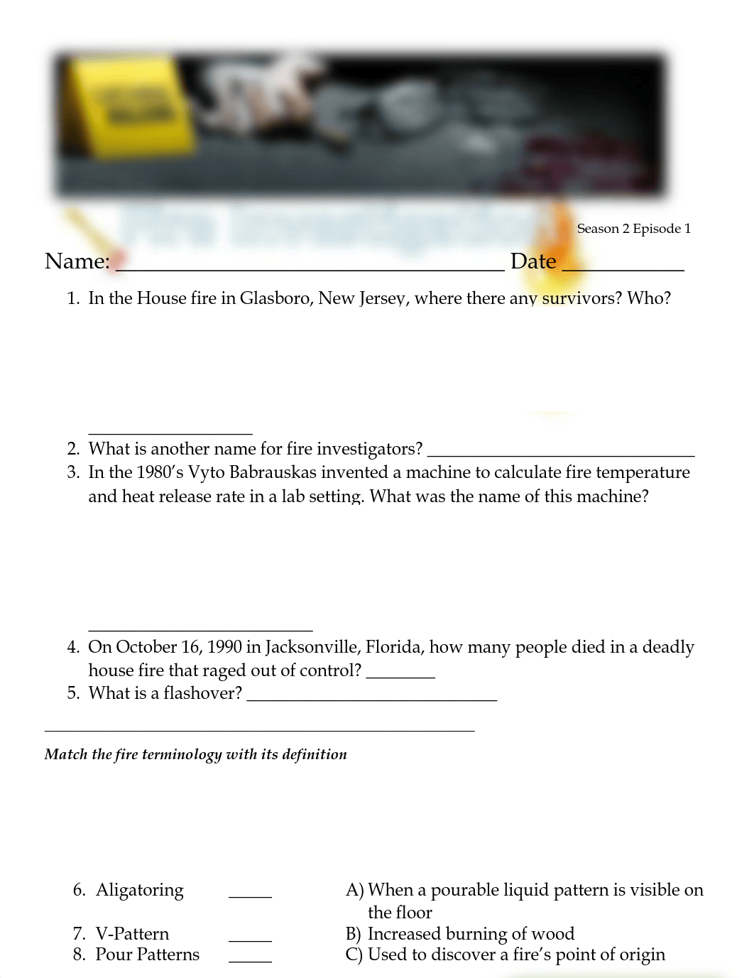 CatchingKillersFireInvestigation-1 Worksheet.pdf_d4br78df3lb_page1