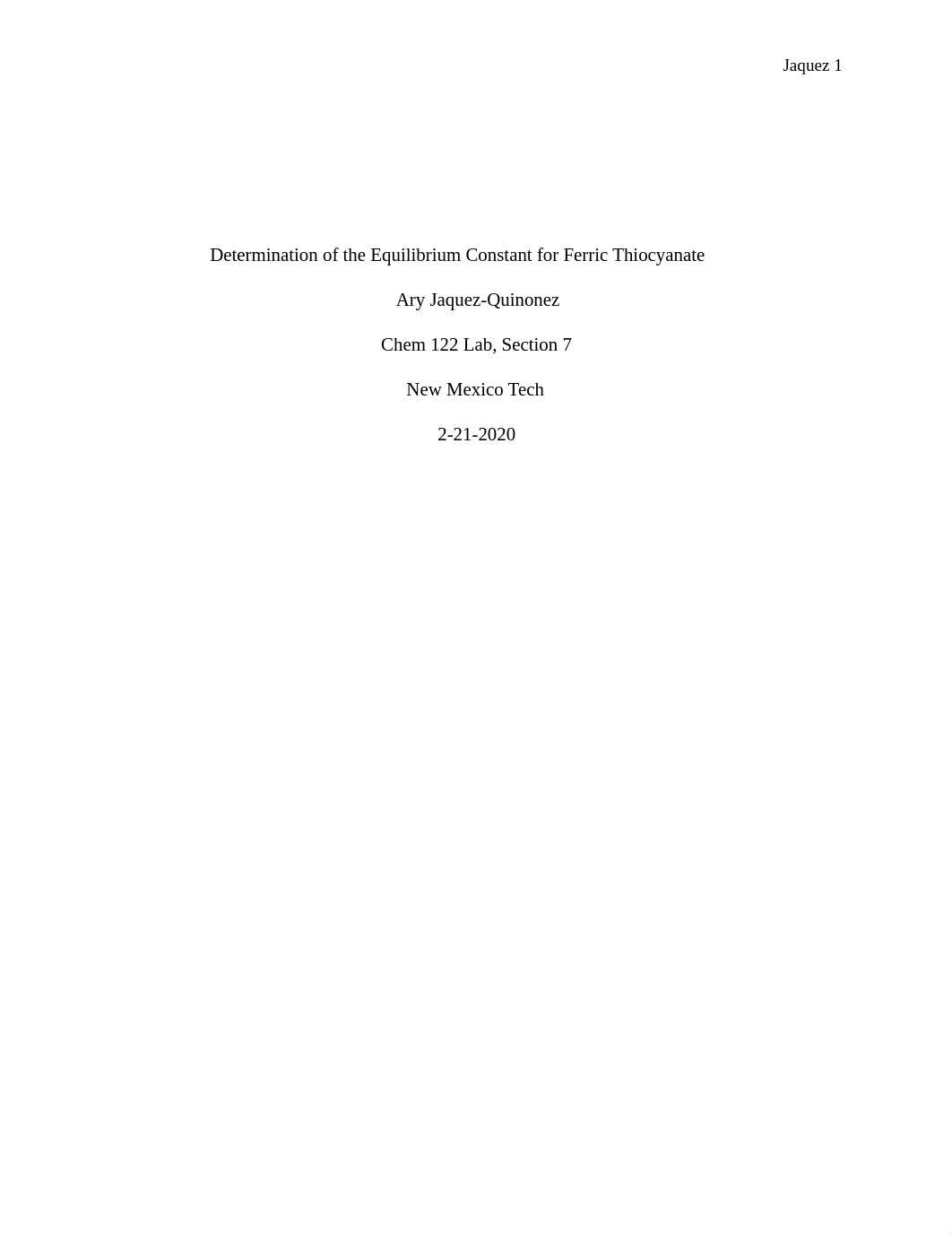 Determination of the Equilibrium Constant for Ferric Thiocyanate.pdf_d4btrx75scd_page1