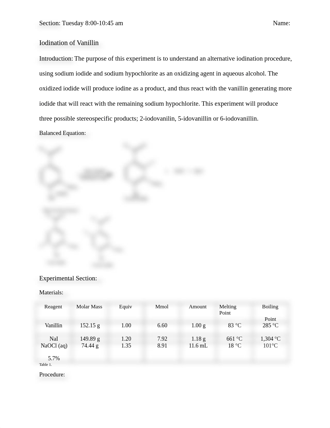 Iodination of Vanillin Report.docx_d4c2cq8rr9o_page1