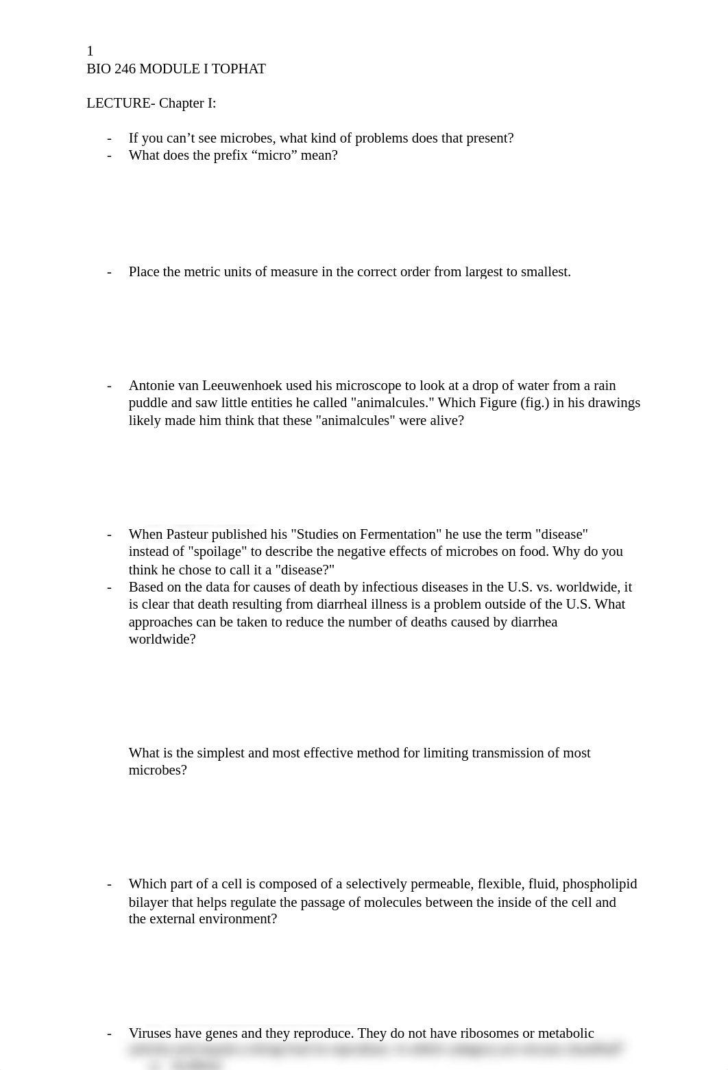 BIO 246 MODULE I TOPHAT.docx_d4ciymql1n7_page1