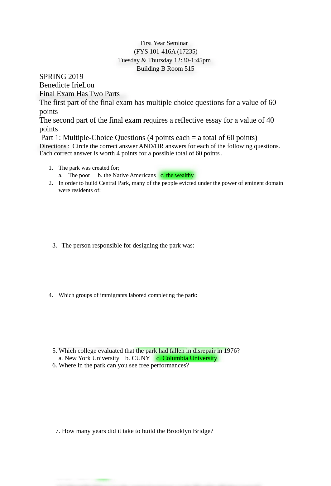 FYS 101 Final Exam NG SPRING 2019.docx_d4cvqsp6fv0_page1