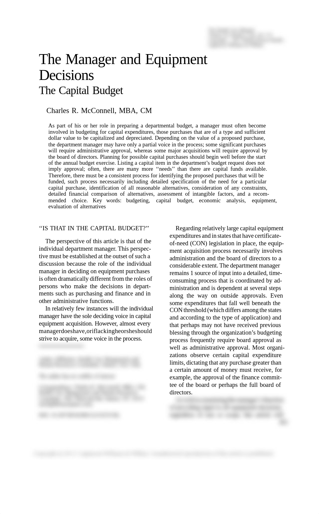 PHA 635-The Manager and Equipment Decisions-The Capital Budget-Week 5.pdf_d4cw1j1cruz_page1