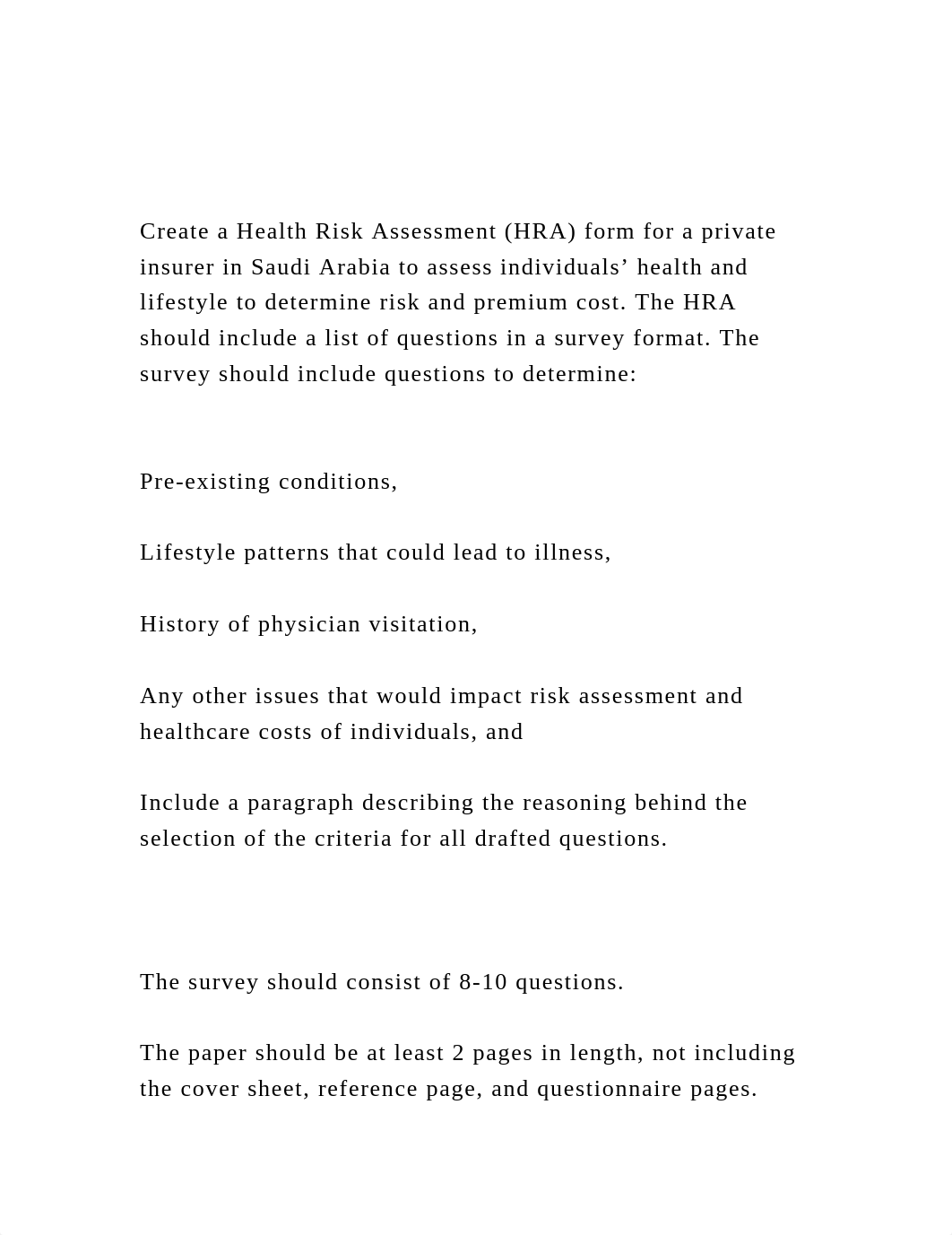 Create a Health Risk Assessment (HRA) form for a private insurer.docx_d4cyf0nh3ds_page2