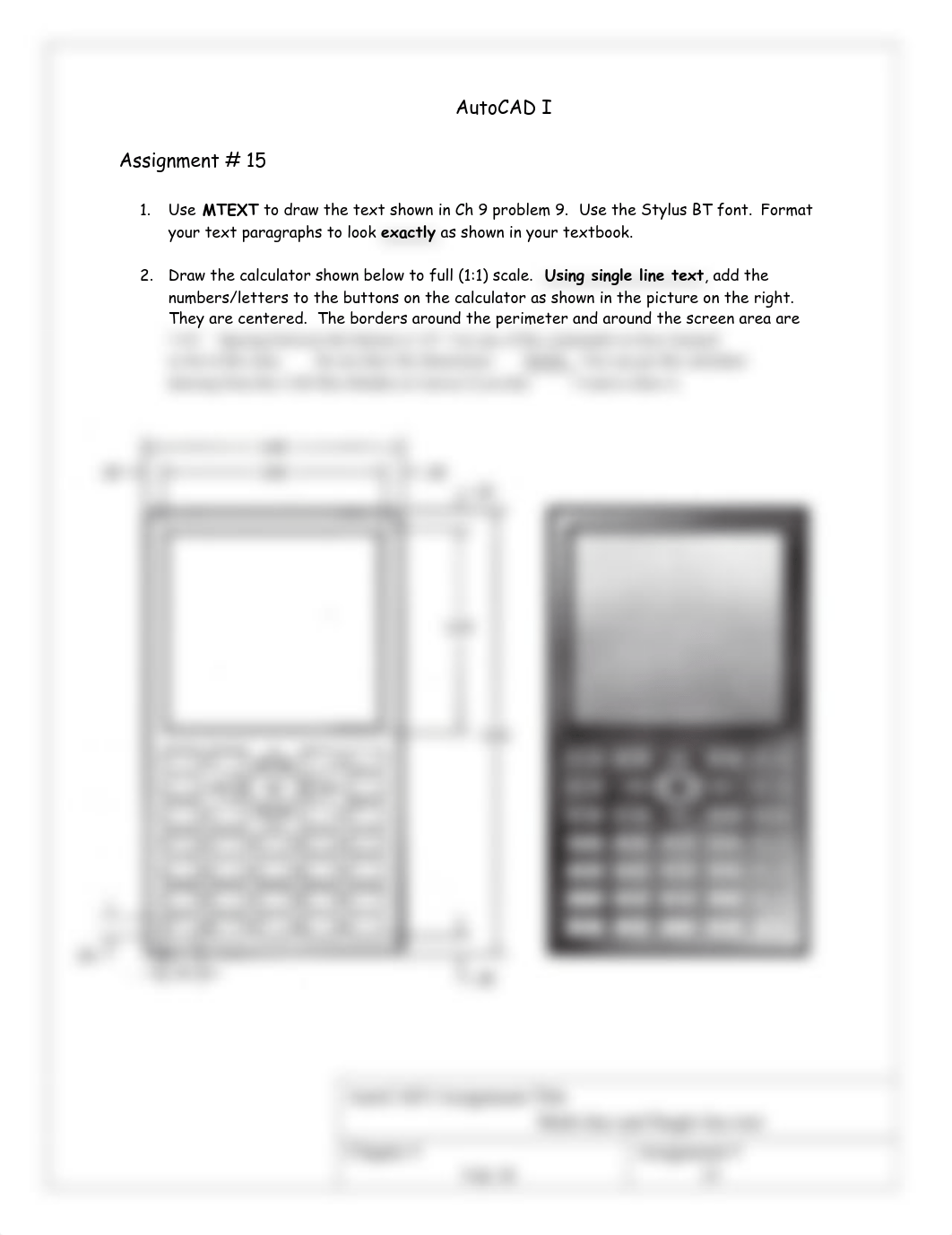 AutoCAD I Assignment #15 text.pdf_d4d7uukrttx_page1